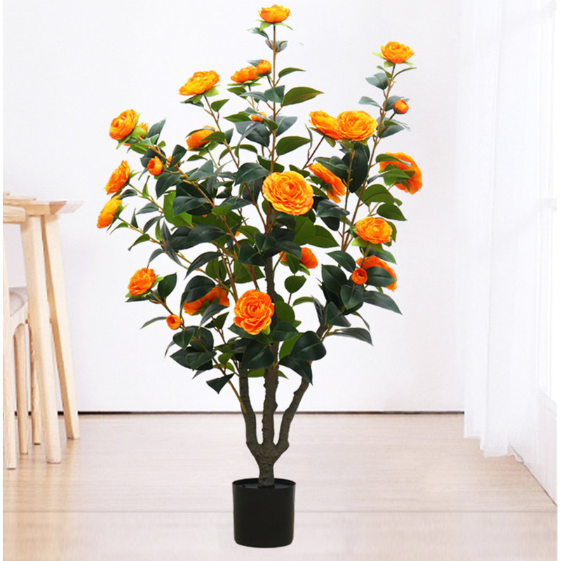 Faux arbre floral réaliste pour décoration de salon