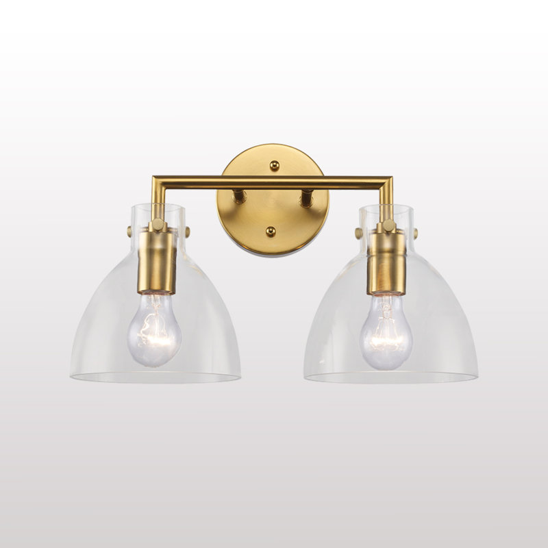 Martins 2 Light Dimmable Vanity Light, Antique Gold