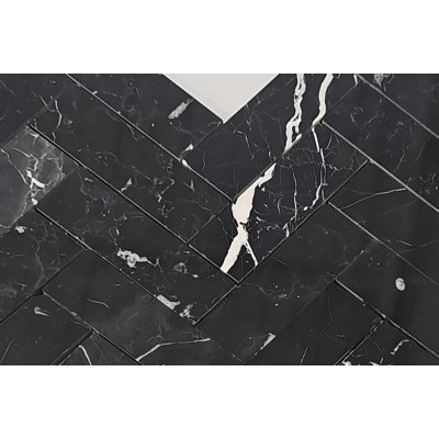 Carrelage mosaïque en marbre Nero Marquina