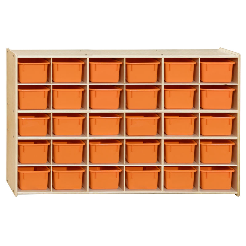 Casier avec bacs Contender, Assemblé, Orange