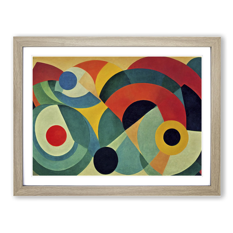 Prizewinning Abstract Art - Single Picture Frame Print, 25cm H x 34cm W x 2cm D, Oak Framed