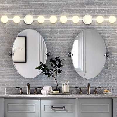 Luminaire de meuble-lavabo moderne avec abat-jour incassable à intensité variable Lightdot pour salle de bain, salon et miroir
