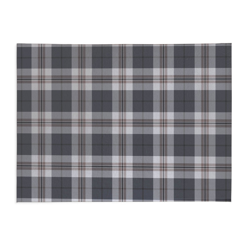 Tapis de bureau léger Tartan Block, L 7 pi x L 5 pi, Ardoise