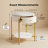 End Table Set-Mid-Century Modern Marble Look Top End Side Round Table with Drawer