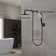 Derengge Shower Head Combo With 8 Inch Shower Head, 5 Function Handheld Showerhead