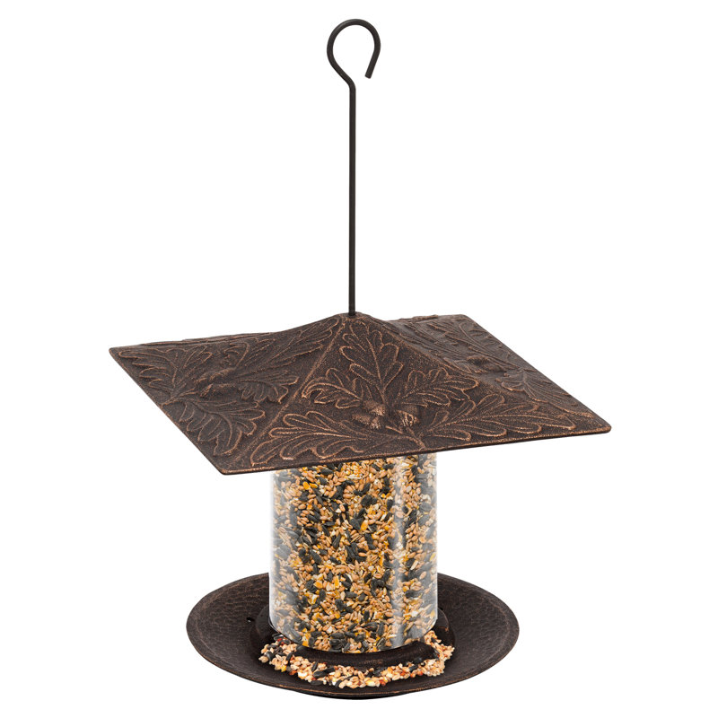 Oakleaf Tube Bird Feeder, Oil Rubbed Bronze