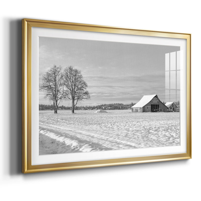 Solitude, impression sur papier encadrée, Or, H 30 po x l 44 po x P 1,5 po