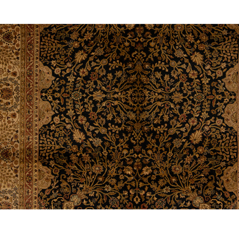 Wool No Pattern And Not Solid Color Area Rug in Cream