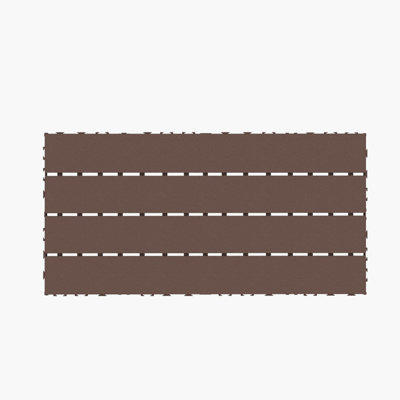24 Pcs Brown Interlocking Deck Tiles Easy Install Indoor Outdoor Balcony Backyard Poolside Flooring