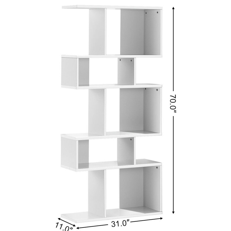 Fonseca Geometric Bookcase, White