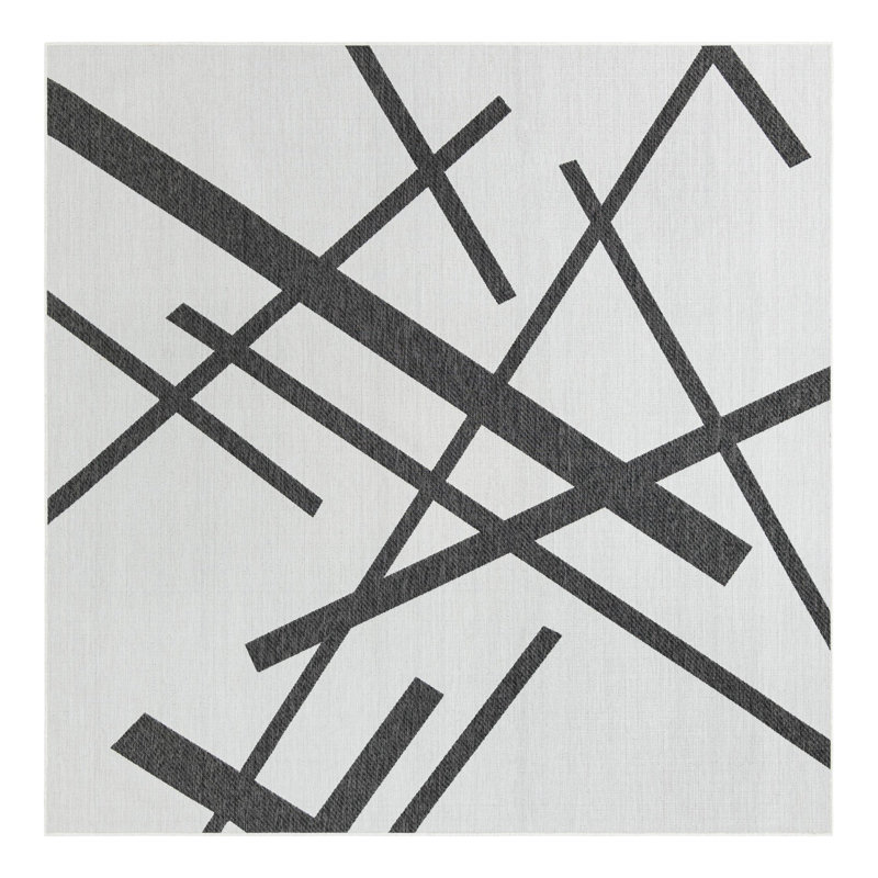 Tapis intérieur / extérieur d'extérieur moderne, Carré 10 pi