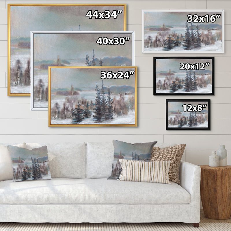 Dodson - Art mural sur toile traditionnel, H 24 po x l 36 po x P 1 po, Cadre flottant noir
