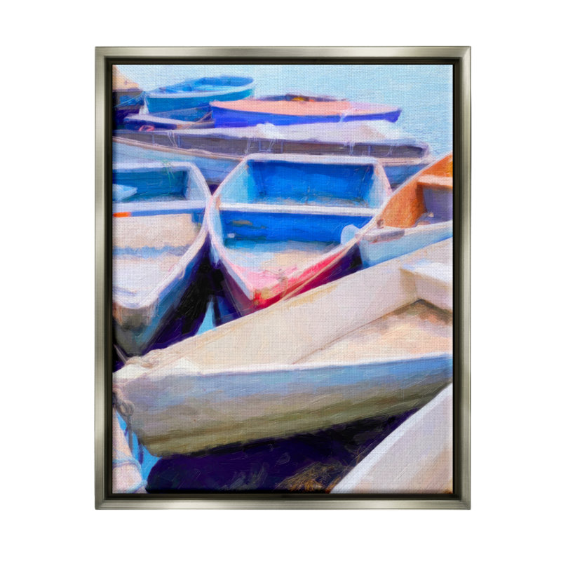 Art mural sur toile flottant Breakwater Bay Docked Row Neuves par Graffi * Tee Studios, H 21 po x l 17 po x P 1,7 po