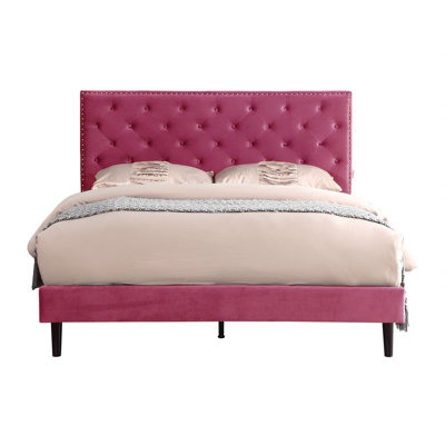 Avrah Upholstered Wingback Bed
