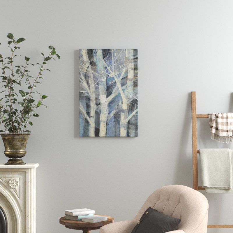 " Winter Birches I " Acrylic Print, 36" H x 24" W x 1.5" D, Wrapped Canvas, No Matte