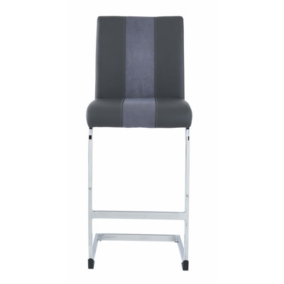 Ensemble de 4 tabourets de bar gris pour l'extérieur