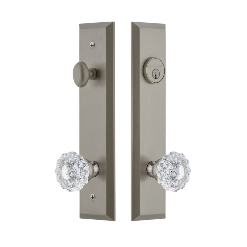 Ensemble de vestibule Fifth Avenue, Nickel satiné, 2,375 po