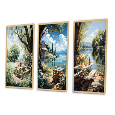 " Food Picnics Tranquil Retreat " 3 - Pieces