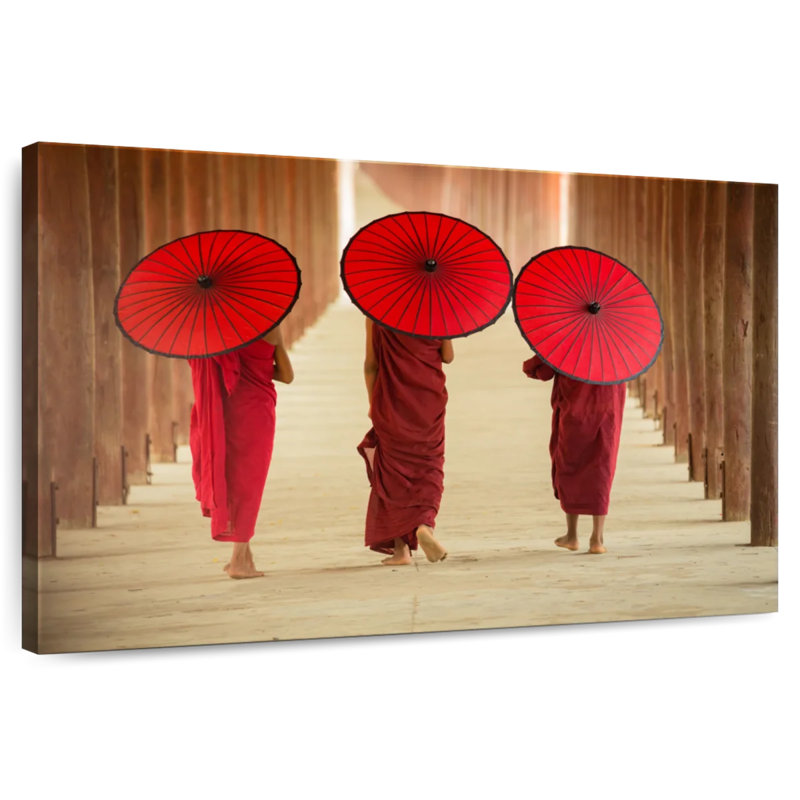 Leisha Mandalay Burma Monks, H 26 po x l 39 po