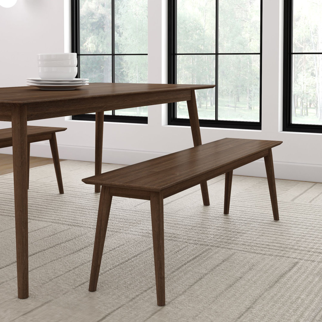 Leaford 58.75" Solid Wood Bench George Oliver