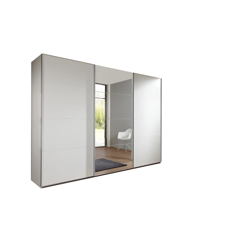 Lerone 3 Door Manufactured Wood Wardrobe, White