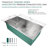 Transolid Diamond 19'' W Single Bowl Stainless Steel Undermount Kitchen Sink 0
