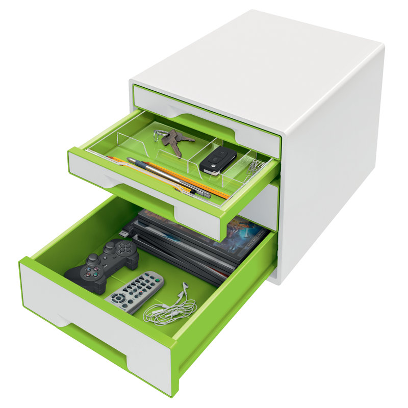 Wow Plastic Paper Organiser, White/Green