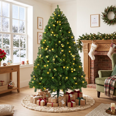 6ft Lighted Artificial Spruce Christmas Tree