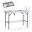 Table de camping pliante portable Outsunny avec évier, robinet, tuyau de drainage, grille et trousse de nettoyage pour poissons
