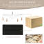 Meuble-lavabo 48 po en bois, mural avec lavabo, tiroirs à fermeture en douceur blanc brillant et une pièce