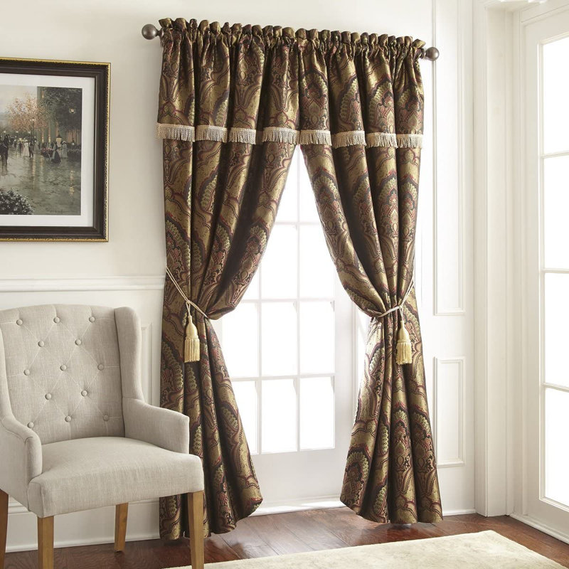 Room Darkening Curtain Pair, Burgundy