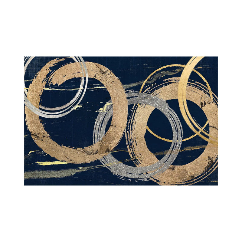 Gold & Silver Atmosphere I by Susan Jill - Wrapped Canvas Print, 20.32 cm H x 30.48 cm W