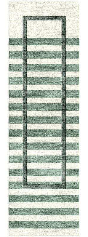 Hand Knotted Area Rug, Runner 2' x 9'