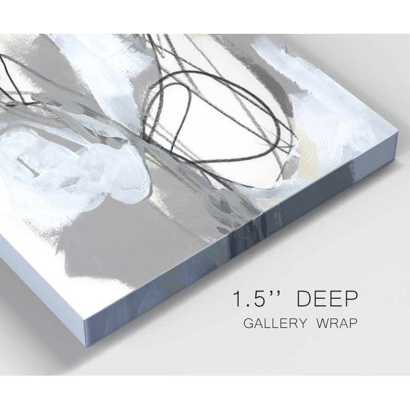 «Gold and Gray Exploration IX», reproduction d'art sur toile, H 27 po x l 18 po x P 1 po