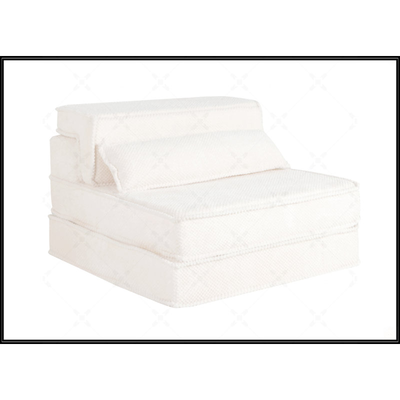 Canapé à compression Mahjong, canapé-lit convertible au sol, canapé modulaire désossé DIY, sans assemblage, tissu polaire circulaire, très grand simple avec coussin