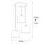 Luminaire suspendu tambour à 3 lumières Kayne-2141419482