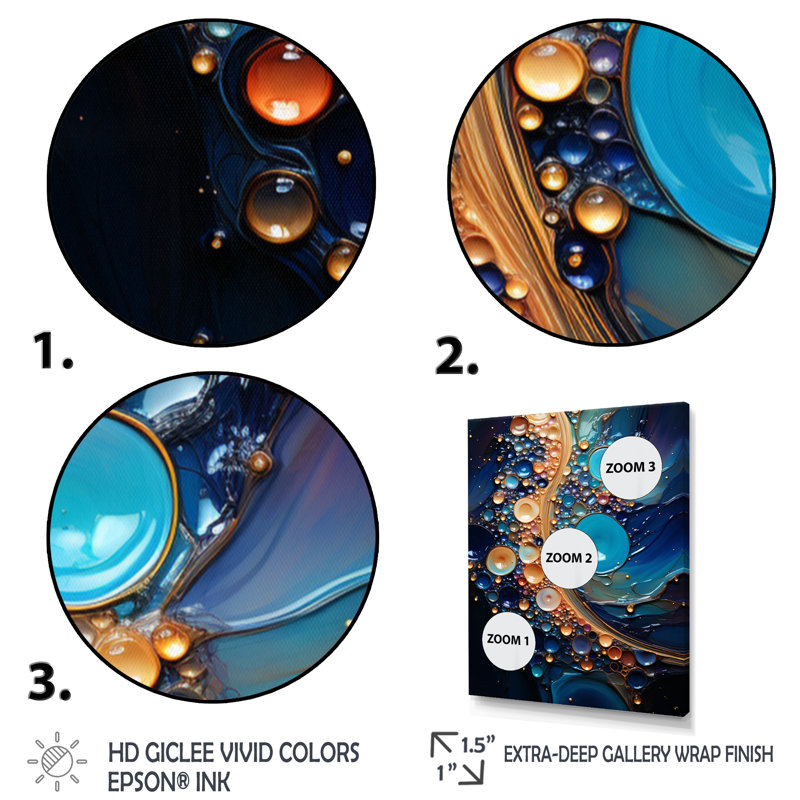 Hadessah Fluid Spiral I, reproduction d'art sur toile, H 20 po x l 12 po x P 1 po, Cadre noir