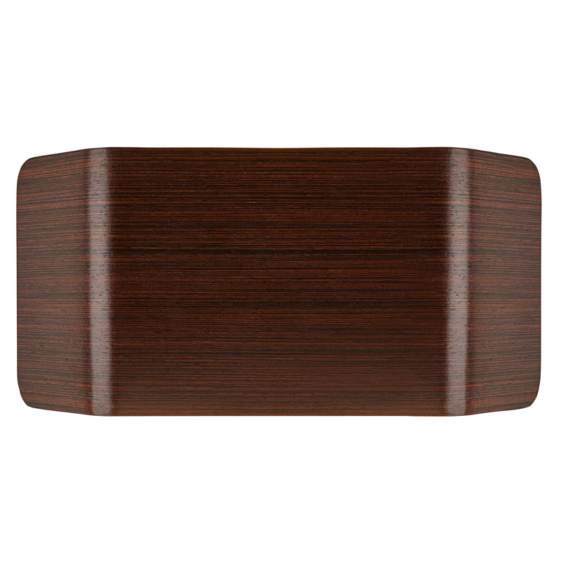 Zen Wood LED Flush Mounted Sconce, Mahogany