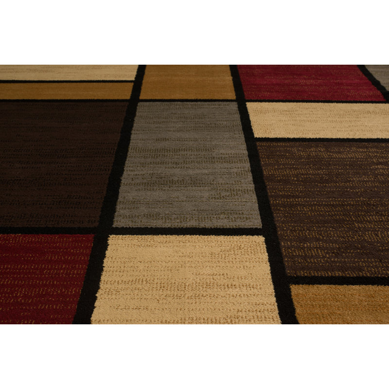 Tapis brun / beige Bahr Rhombus, Rectangle 5 pi 3 po x 7 pi 2 po