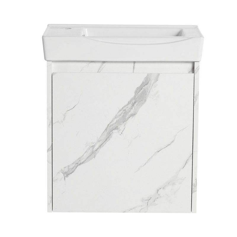 Meuble-lavabo mural 20 po avec lavabo en céramique