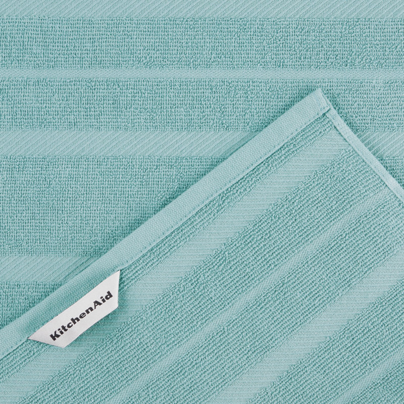 Ensemble de 4 serviettes de cuisine KitchenAid Albany, Bleu sarcelle