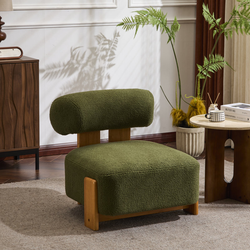 Chaise d'appoint Rheia Mid-Century, Vert