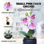 Petite plante artificielle orchidée rose d'intérieur, 9 pouces, 3 cm-98389295-98389292