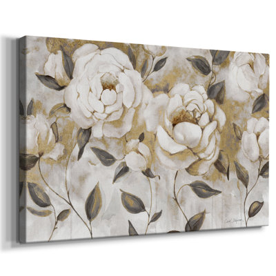 Roses blanches dorées - Cavas enveloppés de galerie