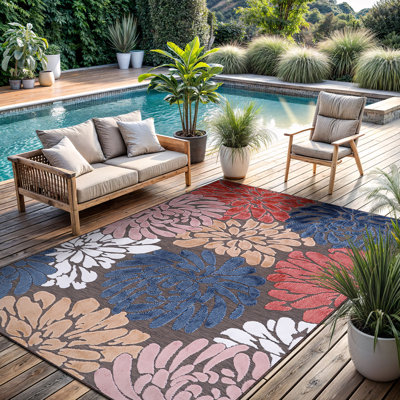 Tapis floral intérieur / extérieur