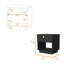 Peyton 2 Piece Bedroom Set, Armoire + Nightstand, Black Wengue