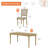 5 Piece Dining Table Set - Includes One Dining Table, 4 Wood Dining Chairs, Farmhouse Dining Set, Oak-2096684298-2096684300
