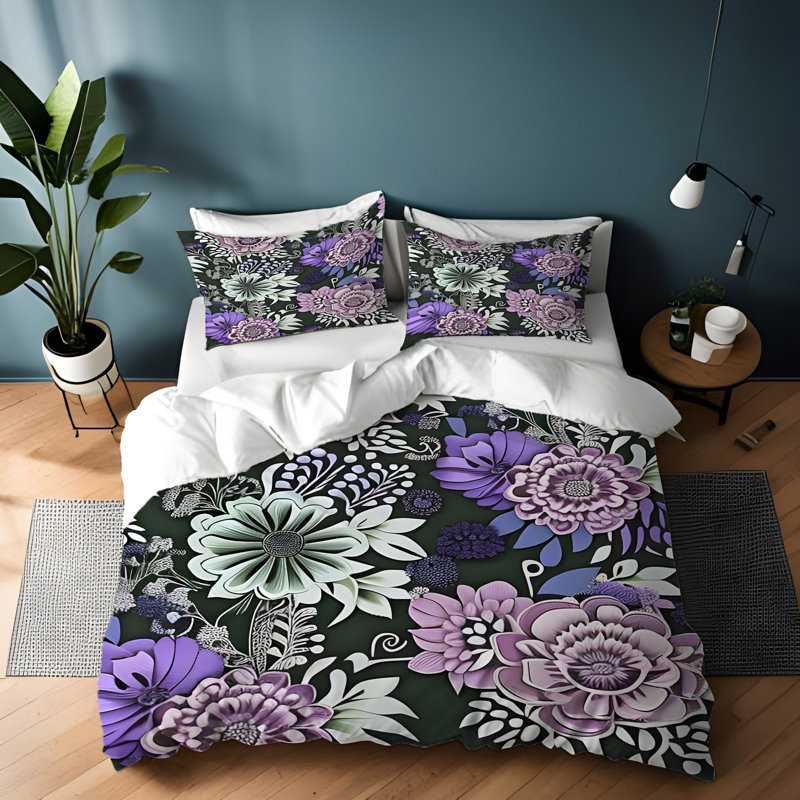 Literie , Housse de couette grand + 2 grandes taies décorat