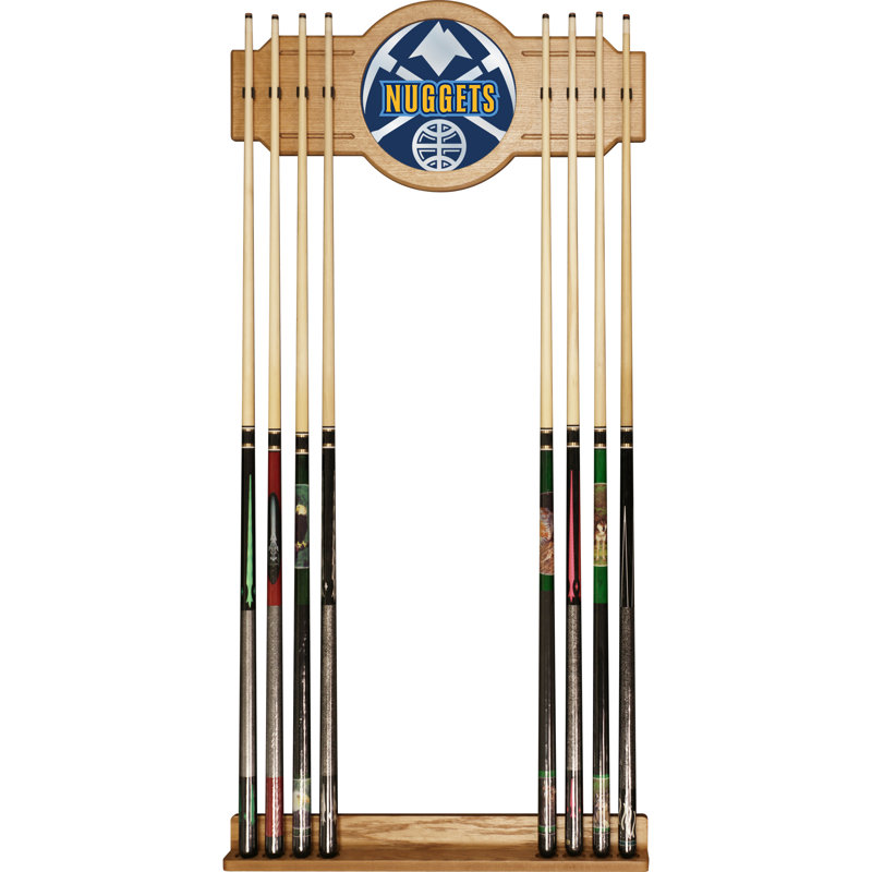 Support à queue de billard avec miroir nba, Denver Nuggets, L 30 po x l 12 po