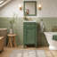 Ensemble de meuble-lavabo sur pied 16 po avec lavabo en céramique, ensemble de meuble-lavabo simple autoportant avec porte à fermeture douce, tablette réglable, style français, pieds pleins-1066872536